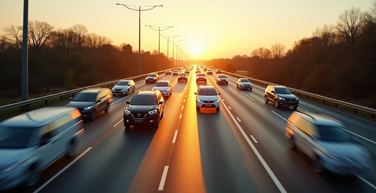 Visualizzazione delle distanze di sicurezza nel traffico autostradale