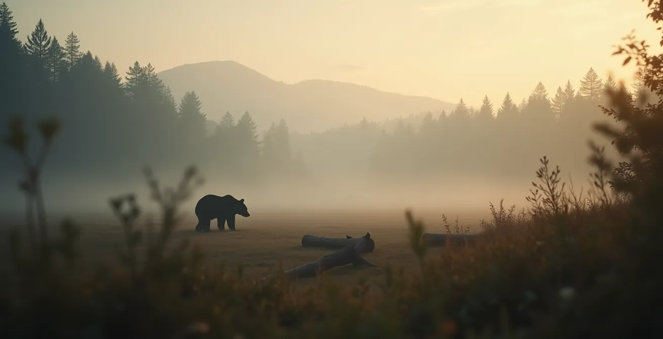 Orso marsicano osservato da distanza sicura nel suo habitat naturale appenninico