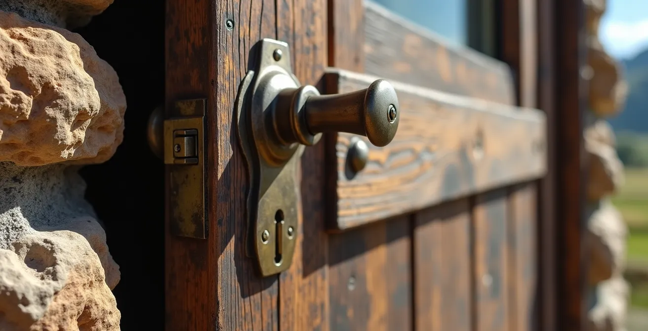 Rifugio alpino con pannelli solari integrati nel tetto in pietra locale appenninica